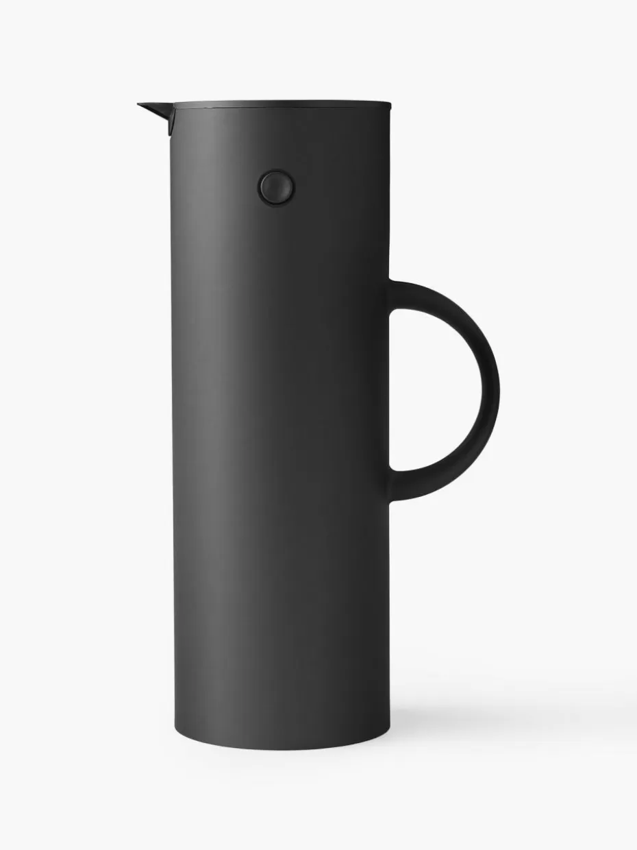 Kannen & Karaffen-Stelton Isolierkanne EM77, 1 L Schwarz, matt