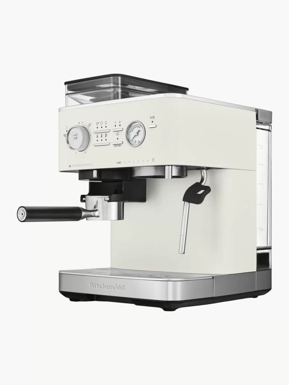 Kaffeemaschinen-KitchenAid Kaffeemaschine Burr mit Siebträger Off White, matt
