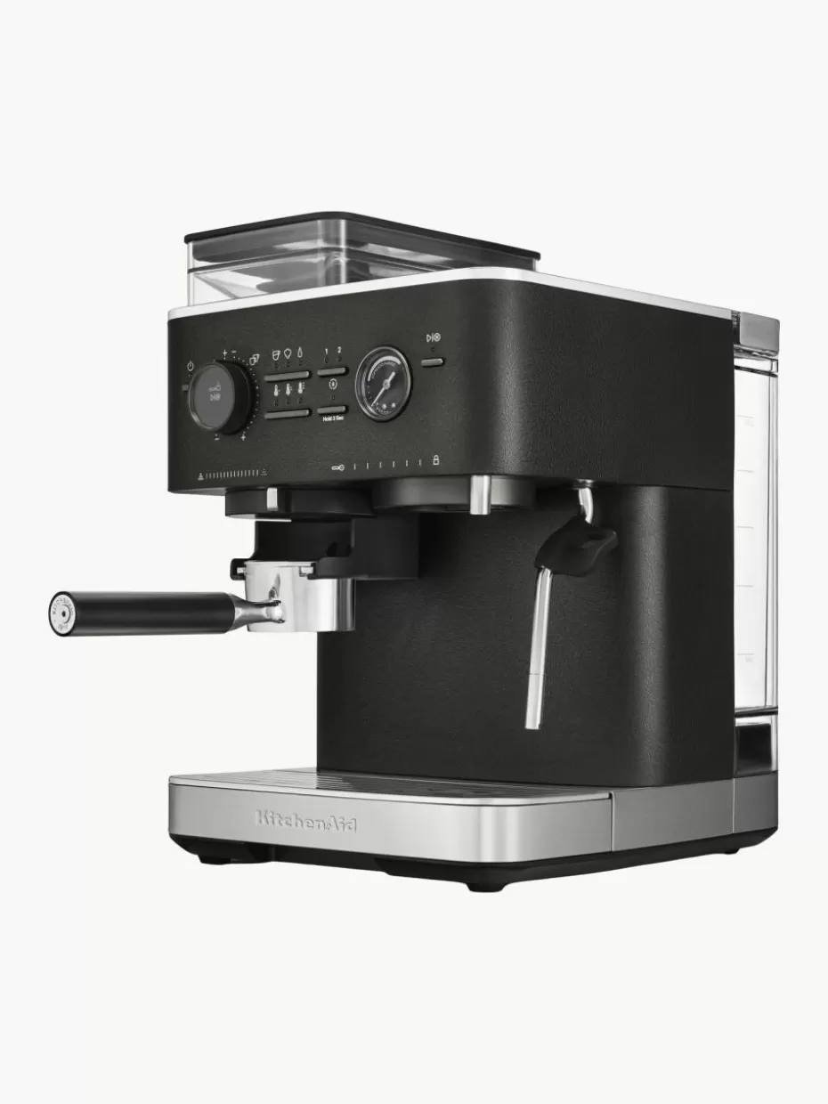 Kaffeemaschinen-KitchenAid Kaffeemaschine Burr mit Siebträger Schwarz, matt