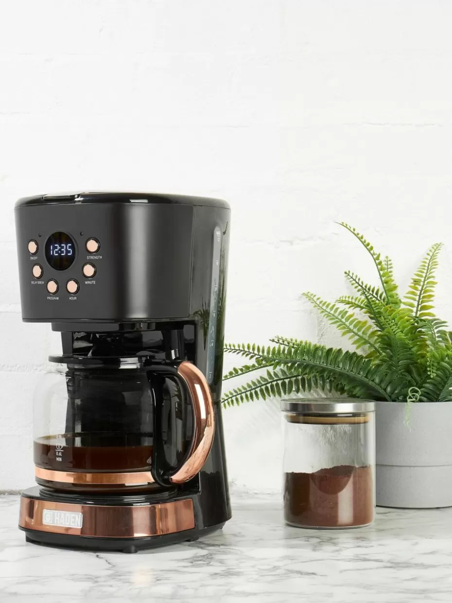 Kaffeemaschinen-Haden Kaffeemaschine Heritage Schwarz, Rosa mit Metallic-Finish