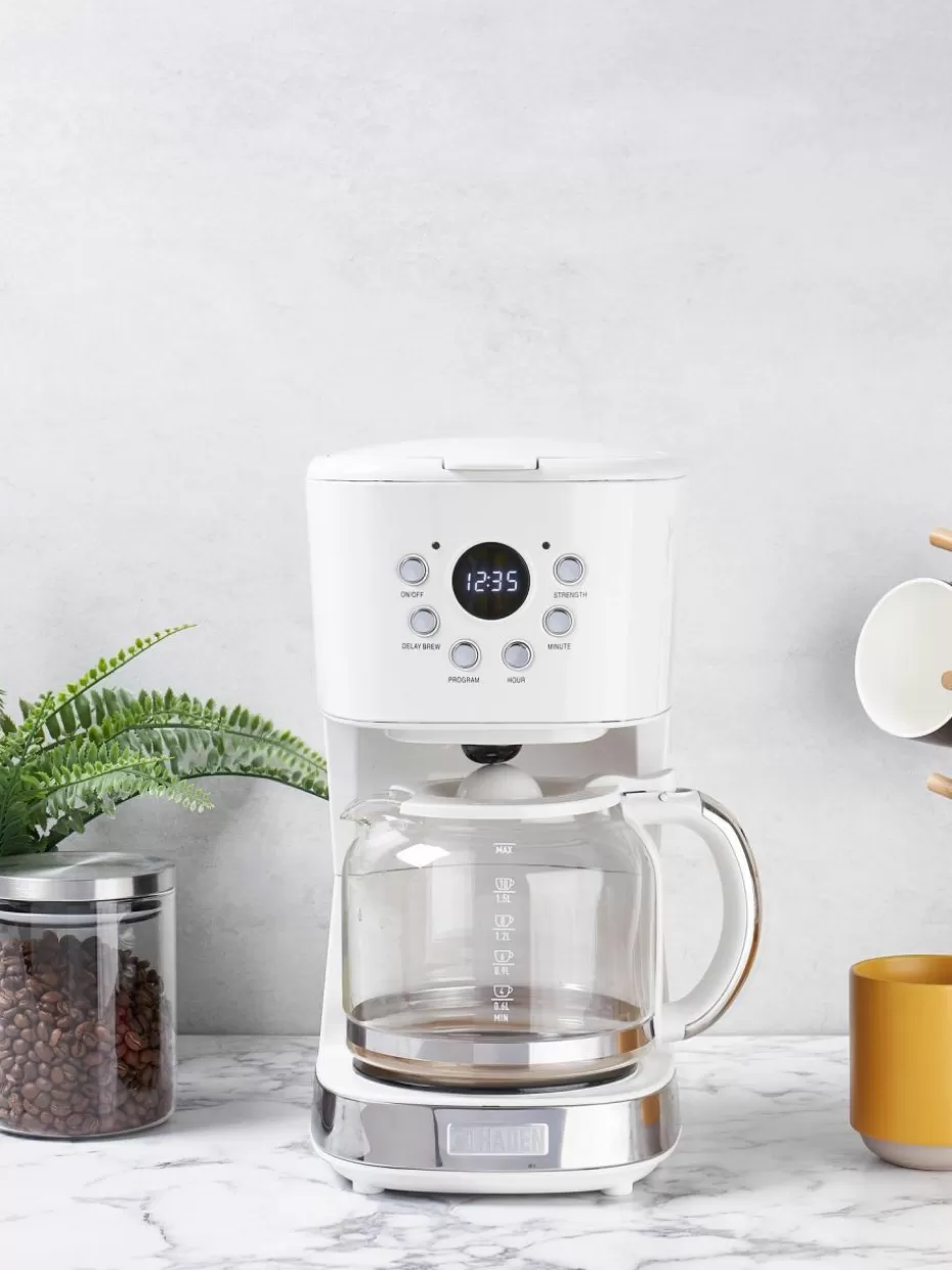 Kaffeemaschinen-Haden Kaffeemaschine Heritage Weiß, Silberfarben