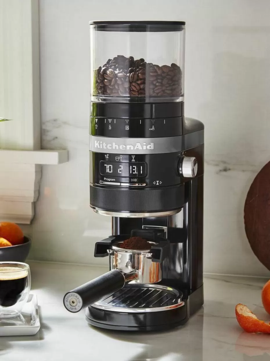 Kaffeemaschinen-KitchenAid Kaffeemühle Artisan Schwarz, glänzend