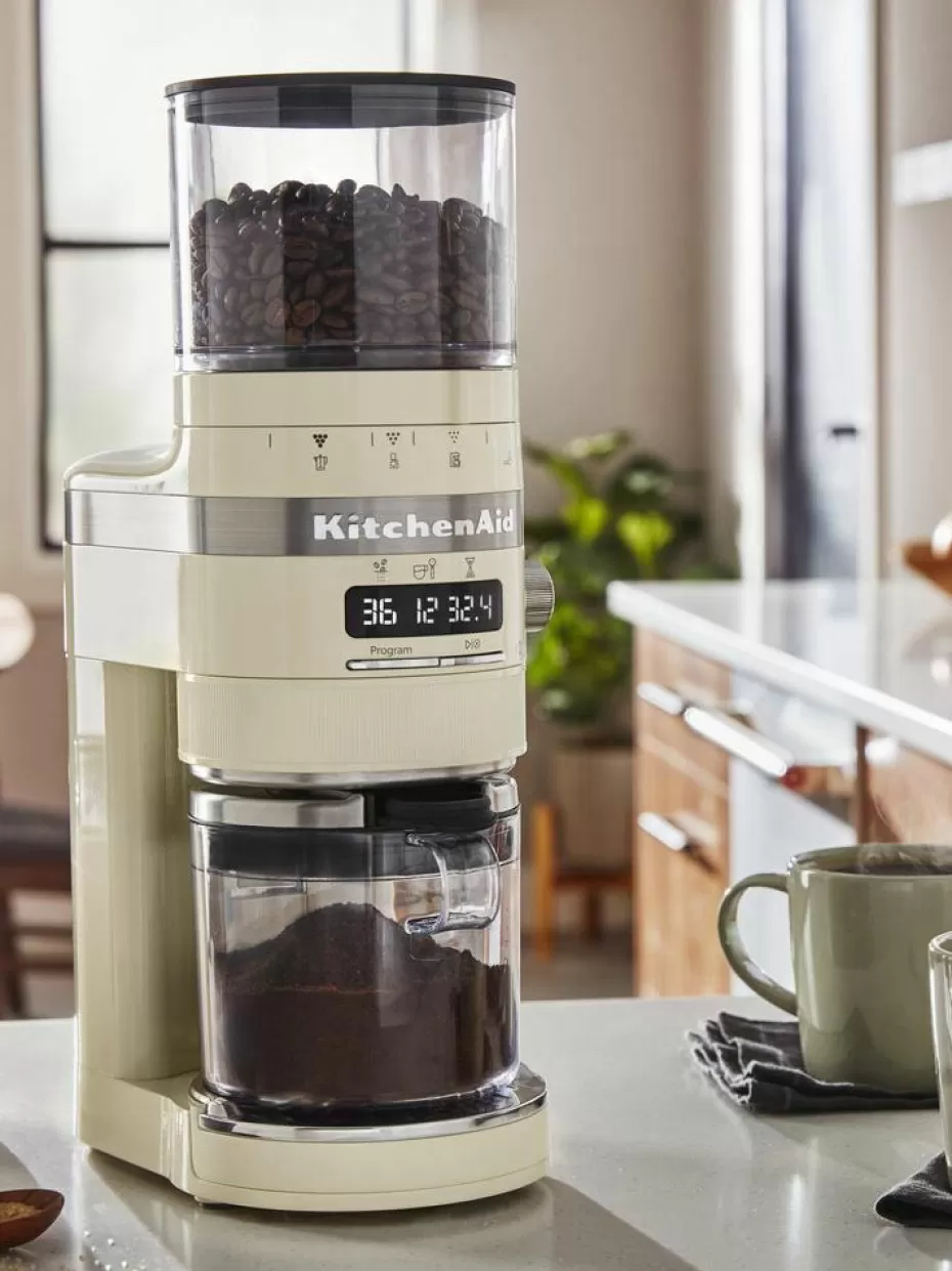 Kaffeemaschinen-KitchenAid Kaffeemühle Artisan Cremeweiß, glänzend