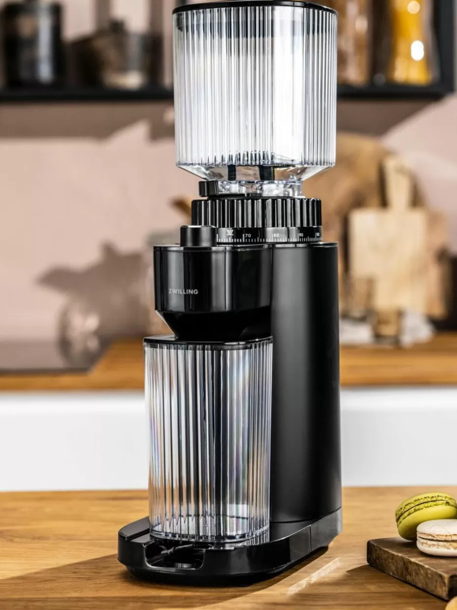 Kaffeemaschinen-Zwilling Kaffeemühle Enfinigy Schwarz, Transparent
