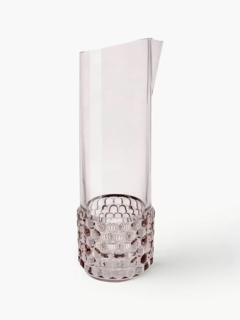 Kannen & Karaffen-Kartell Karaffe Jellies mit Strukturmuster, 1.3 L Hellrosa
