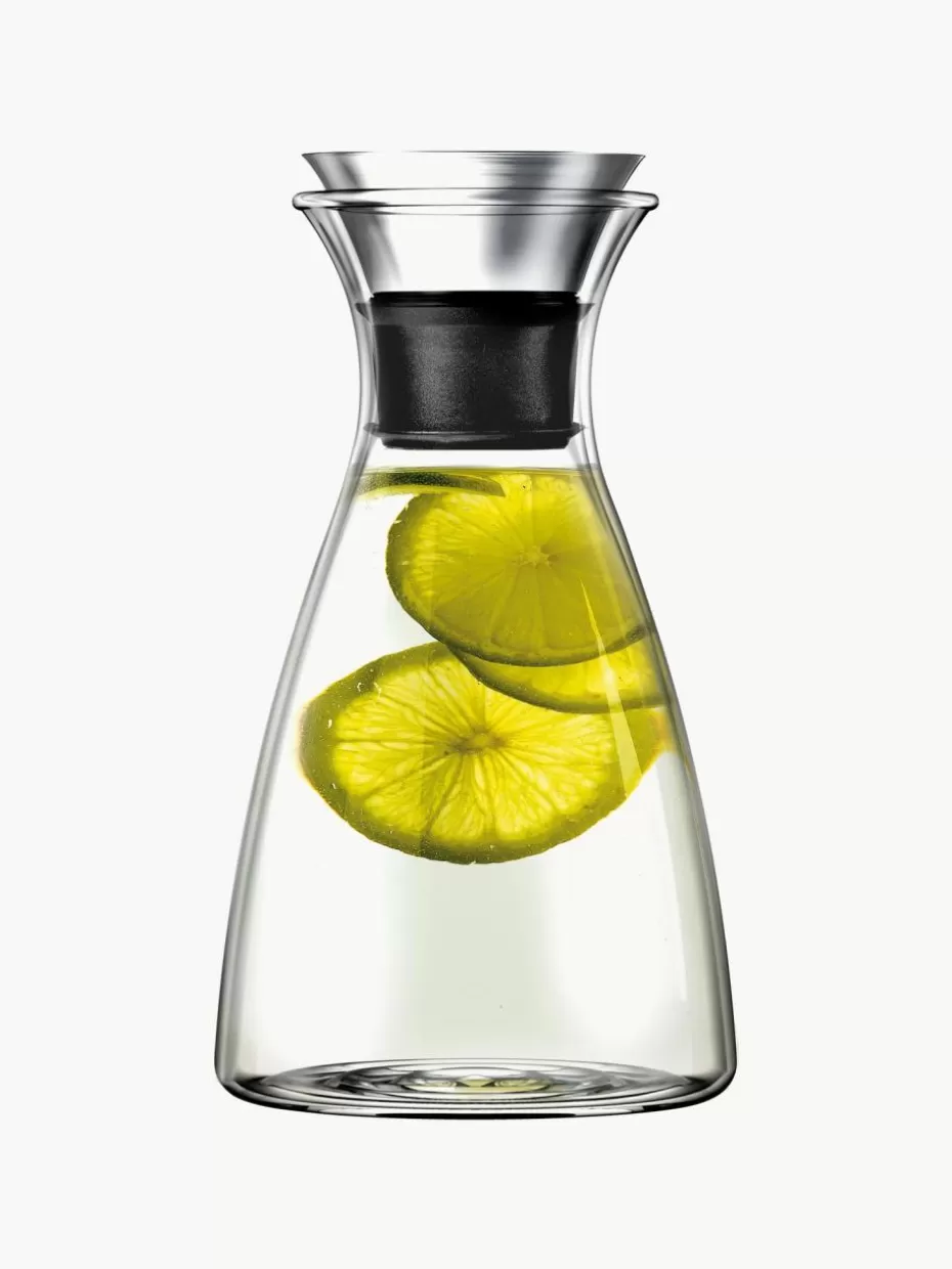 Kannen & Karaffen-Eva Solo Karaffe Silhou aus Borosilikatglas, 1 L
