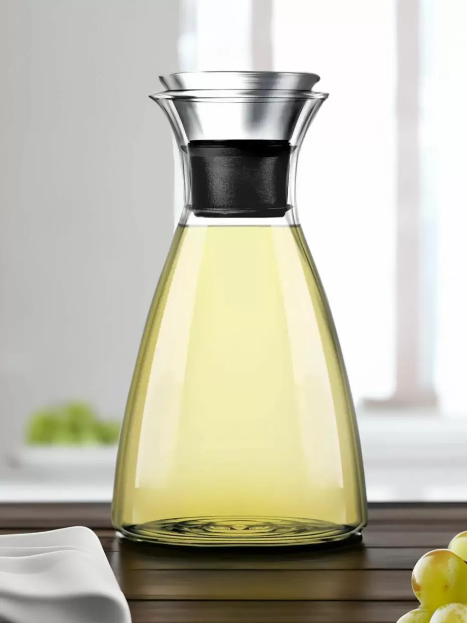 Kannen & Karaffen-Eva Solo Karaffe Silhou aus Borosilikatglas, 1 L