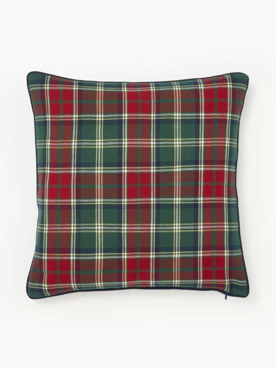 Weihnachtskissen | Dekokissen-Westwing Collection Karierte Baumwoll-Kissenhülle Stirling