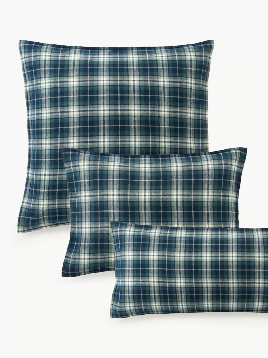 Kopfkissenbezüge-Westwing Collection Karierter Flanell-Kopfkissenbezug Macy
