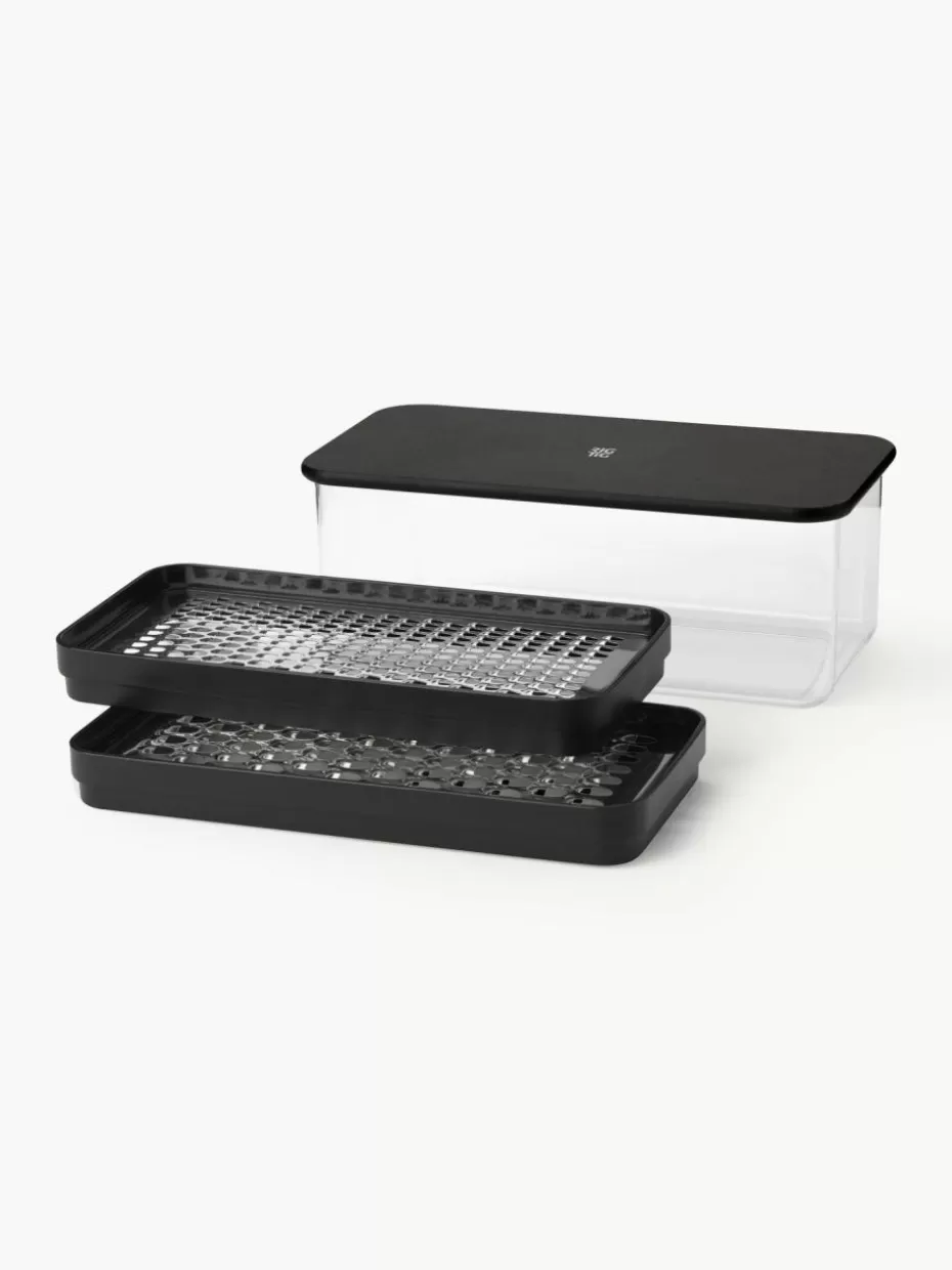Küchenhelfer-Stelton Küchenreibe Grate It mit Behälter