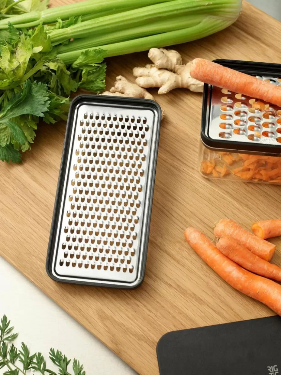 Küchenhelfer-Stelton Küchenreibe Grate It mit Behälter