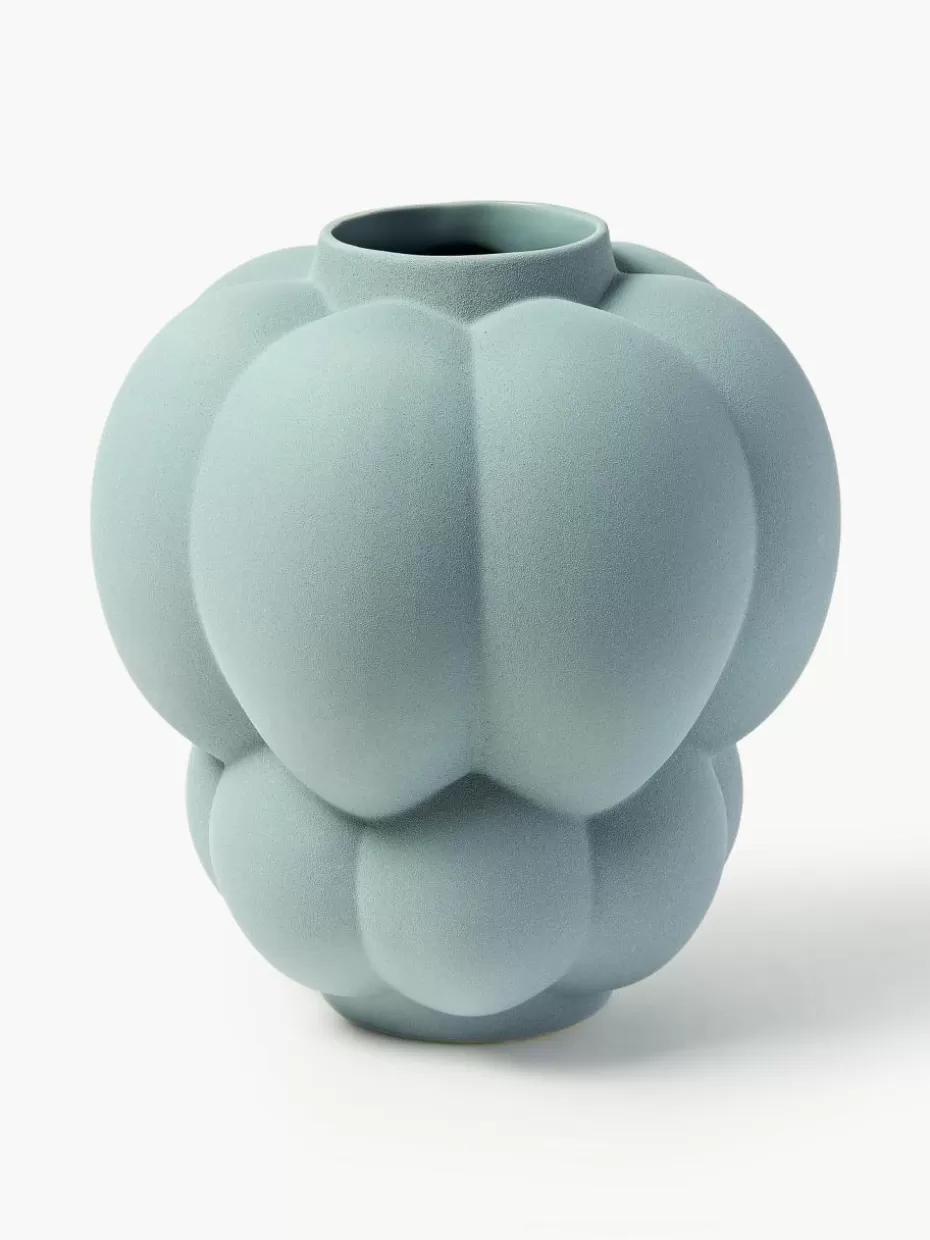 Vasen-Aytm Keramik-Vase Uva, H 35 cm Graublau, matt