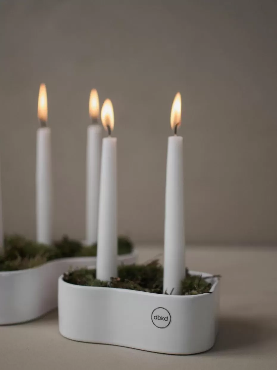 Kerzenständer & Kerzenhalter-DBKD Kerzenhalter Fill Me Up aus Keramik, B 15 cm Weiß, glänzend