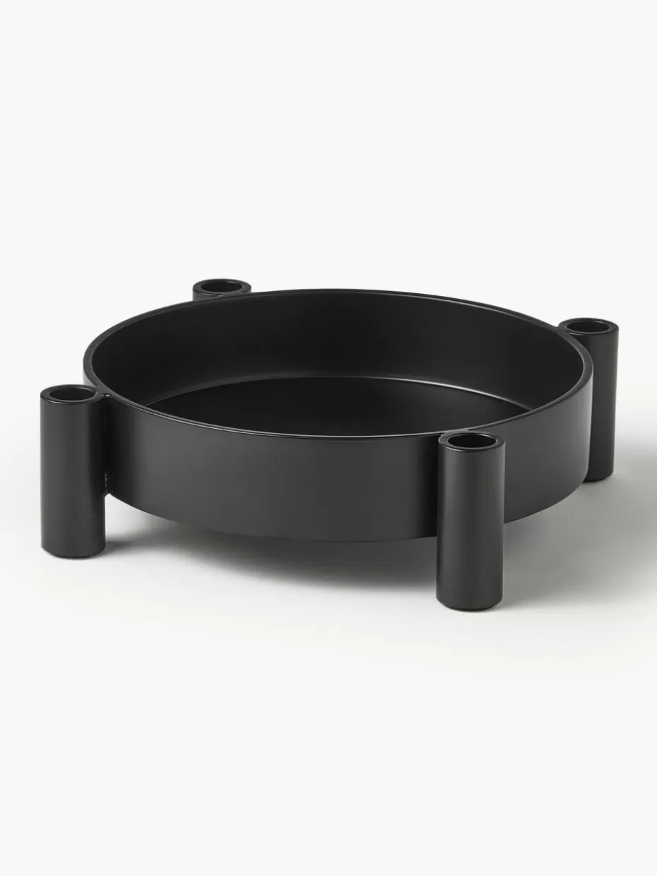 Kerzenständer & Kerzenhalter-Broste Copenhagen Kerzenhalter Silke Schwarz, matt