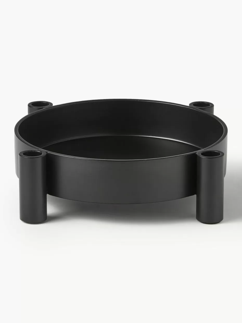 Kerzenständer & Kerzenhalter-Broste Copenhagen Kerzenhalter Silke Schwarz, matt