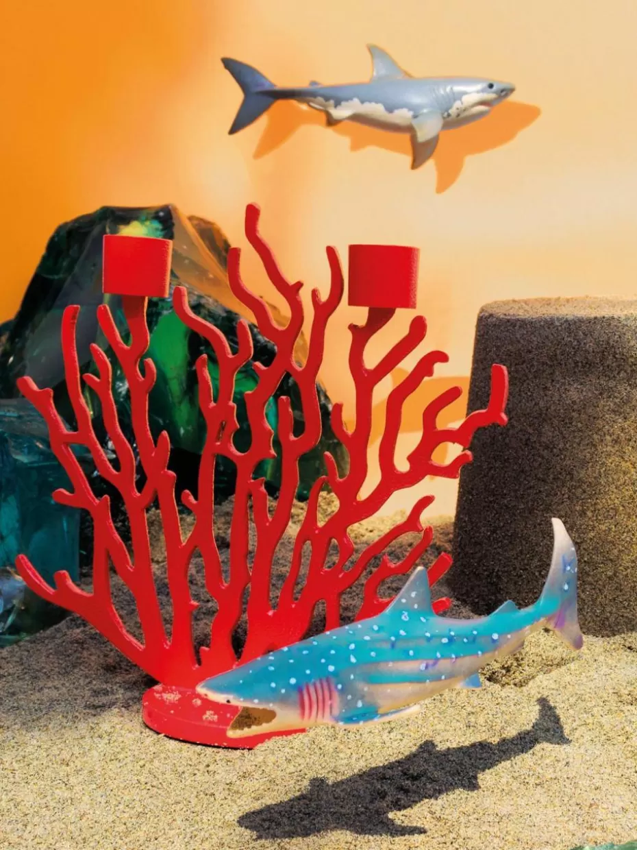 Kerzenständer & Kerzenhalter-Driade Kerzenhalter Tenochtitlan, B 23 cm Korallrot