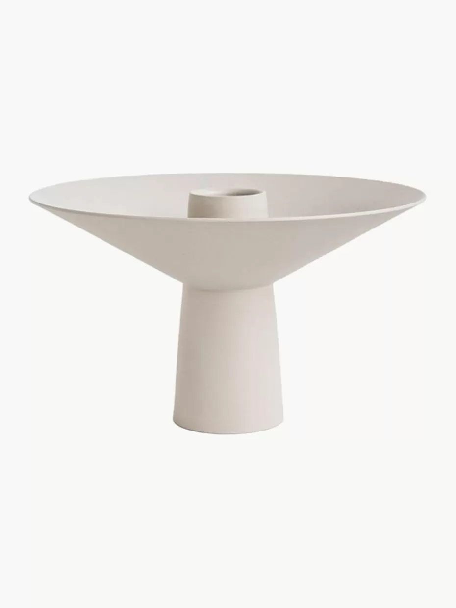 Kerzenständer & Kerzenhalter-Cooee Design Kerzenhalter Uma mit matter Oberfläche Off White