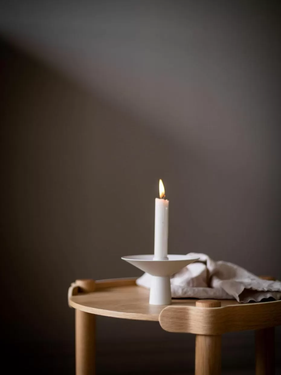 Kerzenständer & Kerzenhalter-Cooee Design Kerzenhalter Uma mit matter Oberfläche Off White