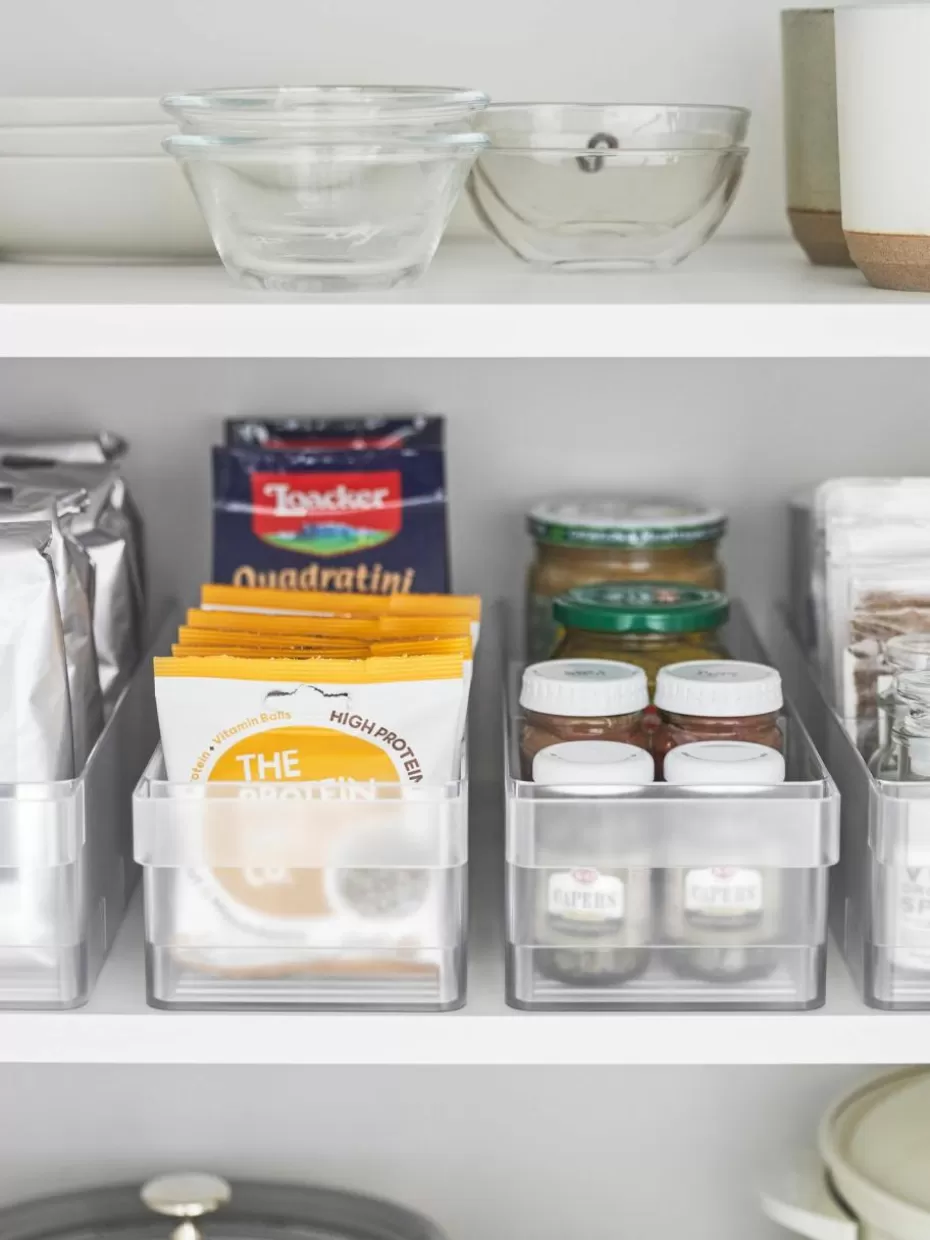 Küchenaufbewahrung-Yamazaki Kühlschrank-Organizer Tower mit Trennwänden Weiß