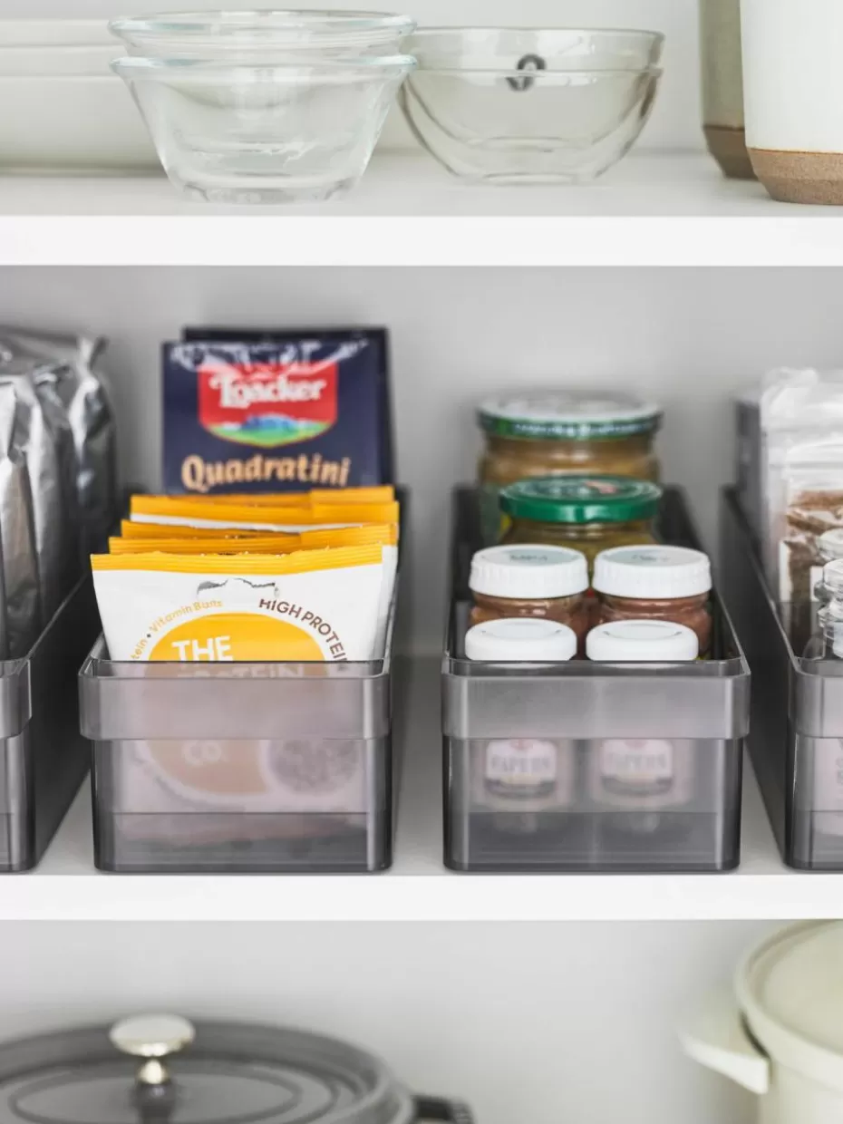 Küchenaufbewahrung-Yamazaki Kühlschrank-Organizer Tower mit Trennwänden Nougat