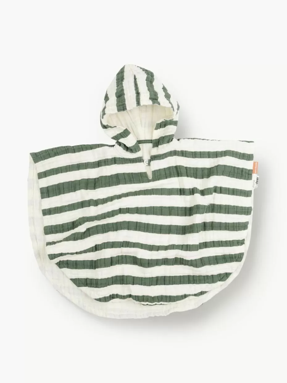 Badtextilien-Done by Deer Kinder-Badeponcho Stripes aus Bio-Baumwolle