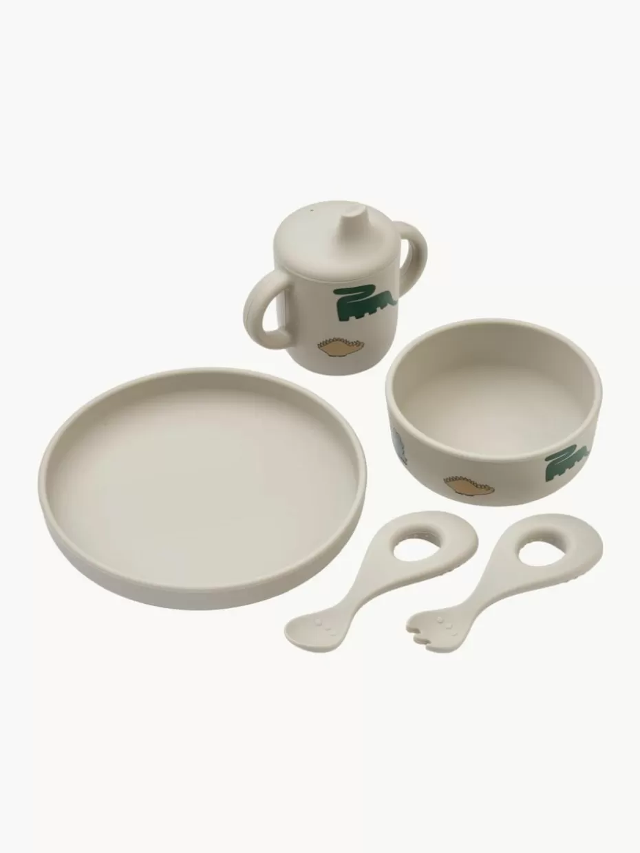 Kindergeschirr-Liewood Kindergeschirr-Set Ryle, 5-tlg. Hellbeige, Mehrfarbig