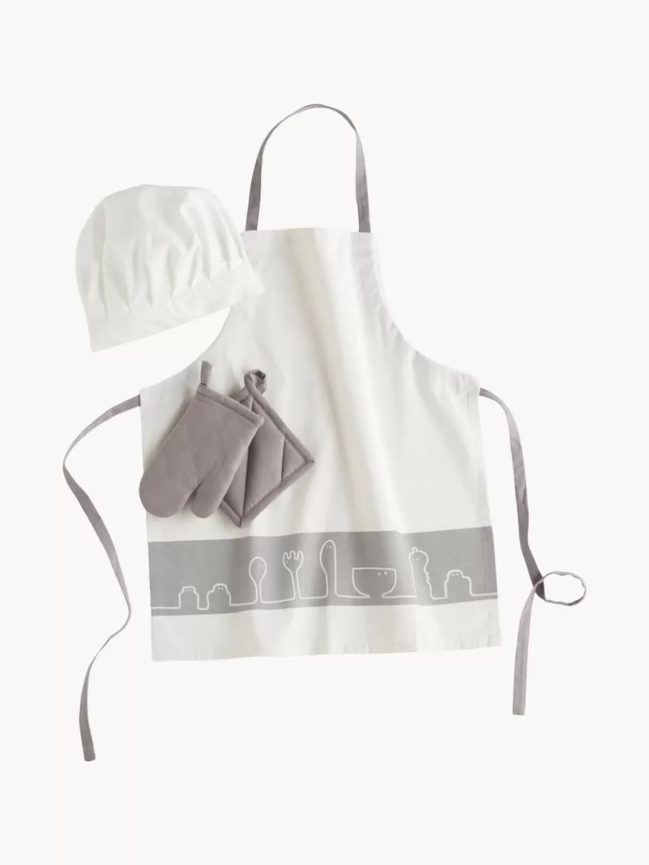 Spielzeug & Kuscheltiere-Kid's Concept Kinder-Küchenchefset Kids' Hub aus Baumwolle, 4-tlg.