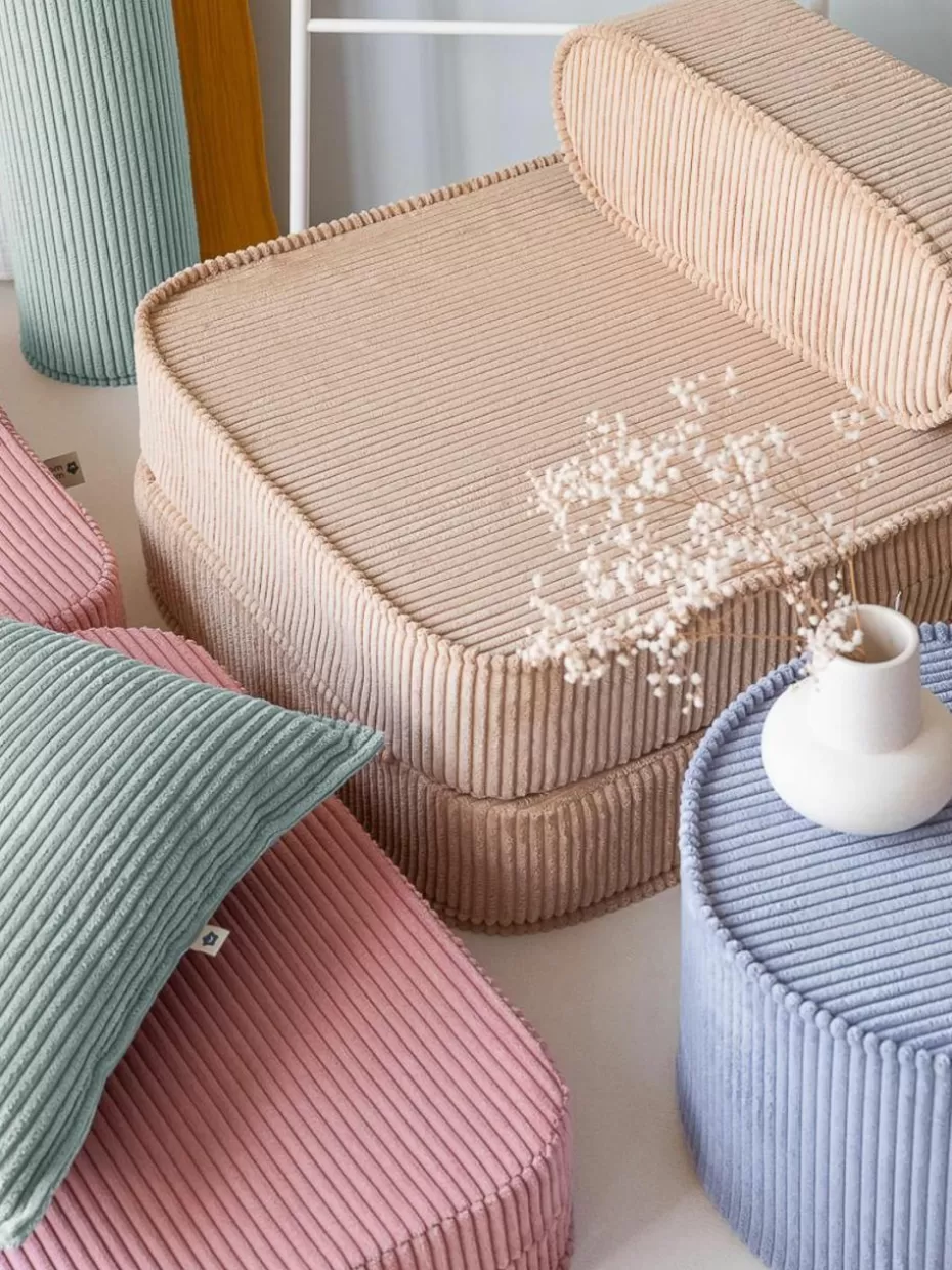 Sitzsäcke-Wigiwama Kinder-Klappsessel Sugar aus Cord Cord Beige