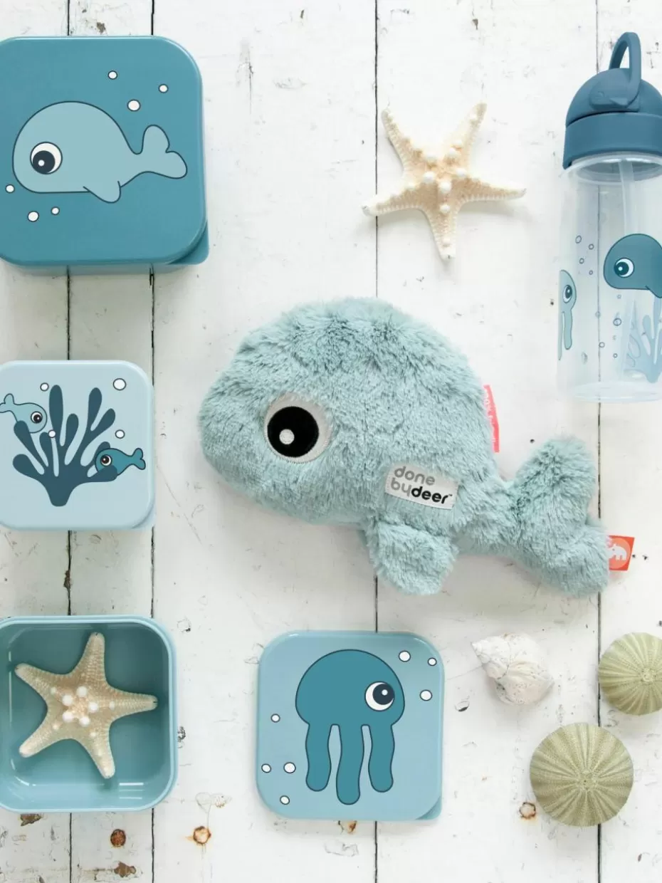Brotboxen & Flaschen-Done by Deer Kinder-Lunchboxen Sea Friends, 3er-Set Blautöne