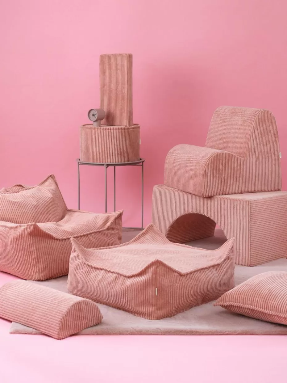 Sitzsäcke-Wigiwama Kinder-Pouf Sugar aus Cord, Ø 40 cm Cord Rosa