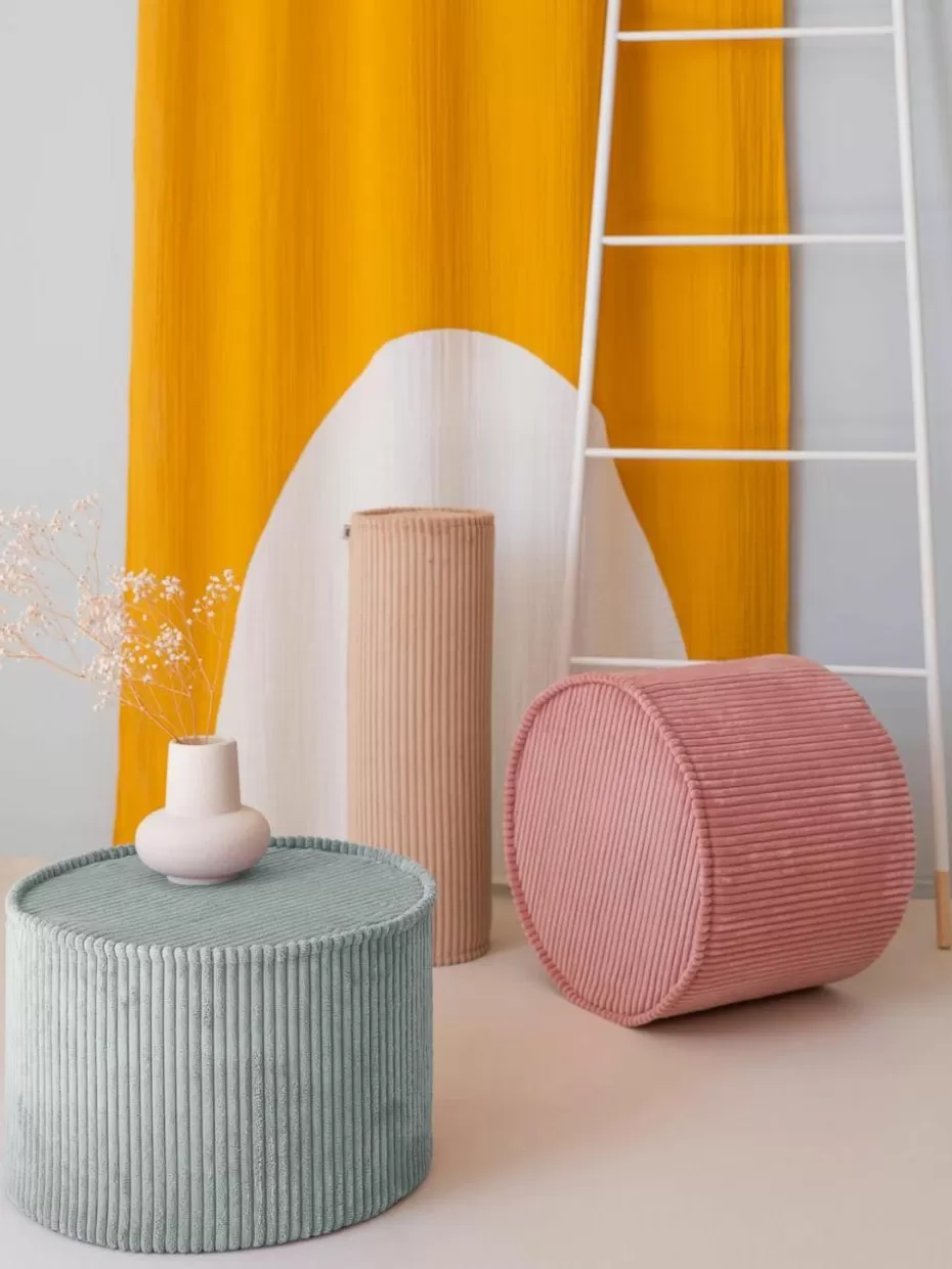 Sitzsäcke-Wigiwama Kinder-Pouf Sugar aus Cord, Ø 40 cm Cord Hellblau
