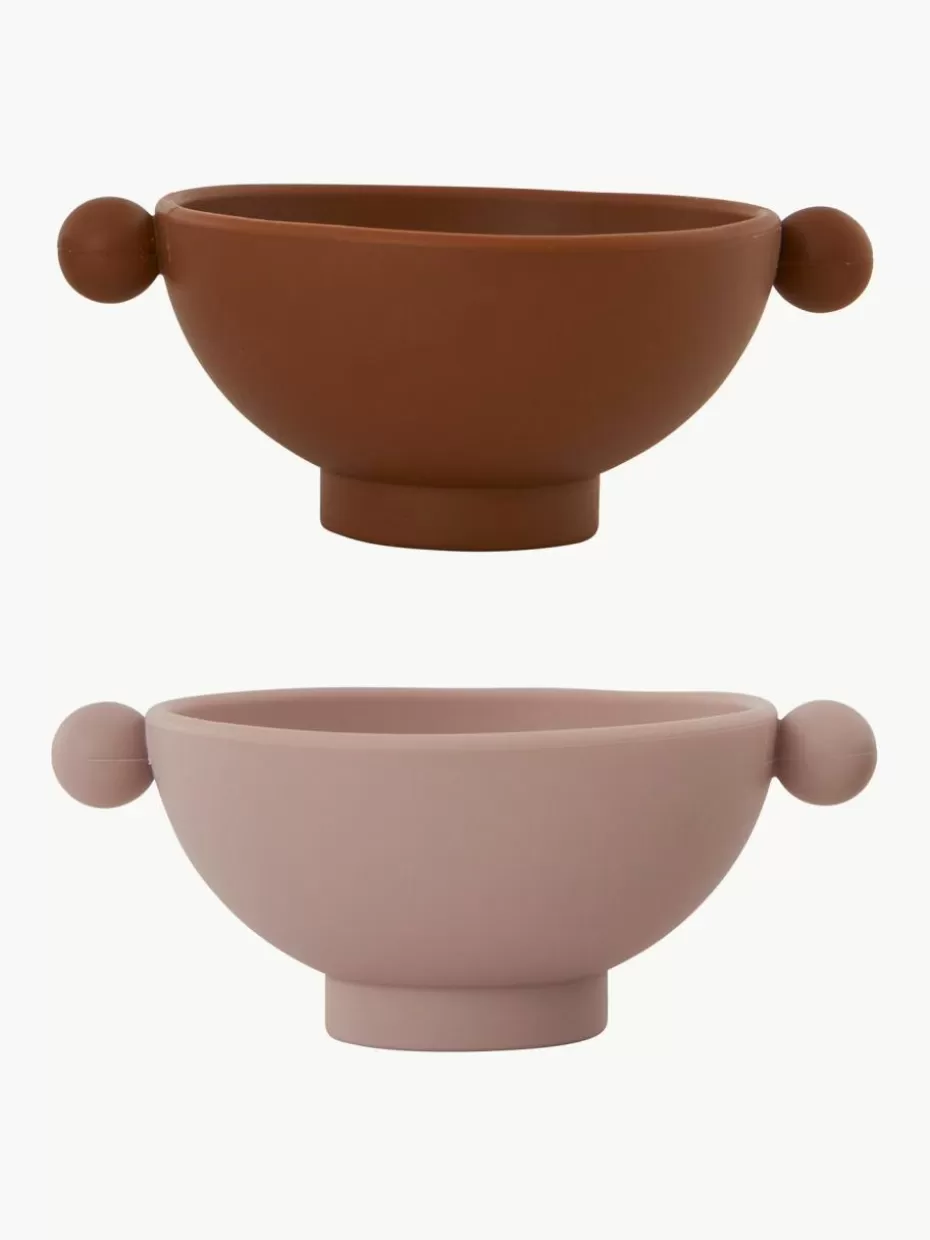 Kindergeschirr-Oyoy Living Design Kinderschälchen Inka, 2er-Set Hellrosa, Nougat