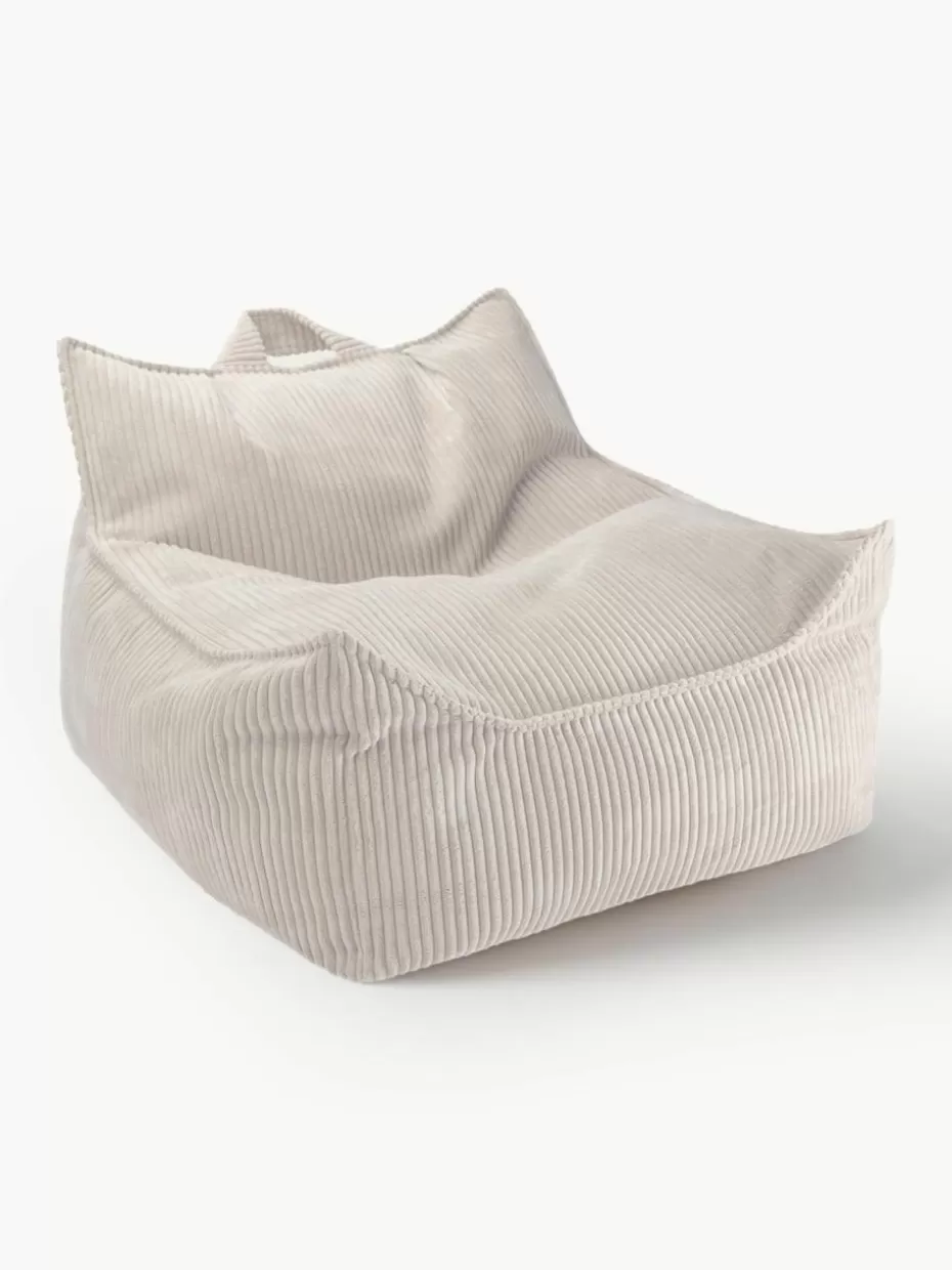Sitzsäcke-Wigiwama Kinder-Sitzsack Sugar aus Cord Cord Weiß
