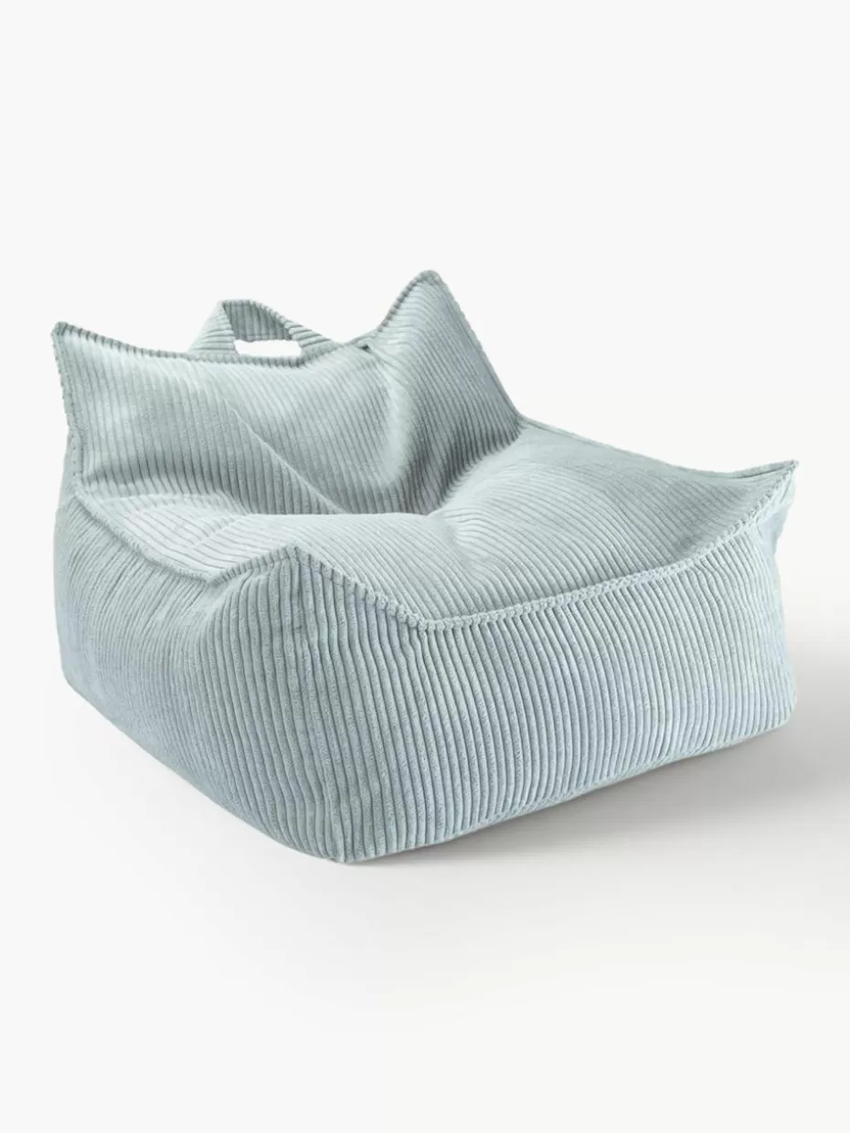 Sitzsäcke-Wigiwama Kinder-Sitzsack Sugar aus Cord Cord Hellblau