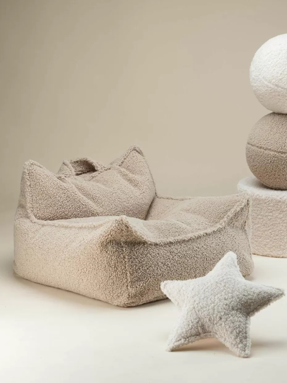 Sitzsäcke-Wigiwama Kinder-Sitzsack Sugar aus Teddy Teddy Hellbeige