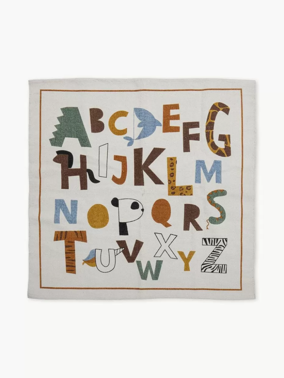 Teppiche-Bloomingville mini Kinderteppich Memmo mit buntem Alphabetdruck