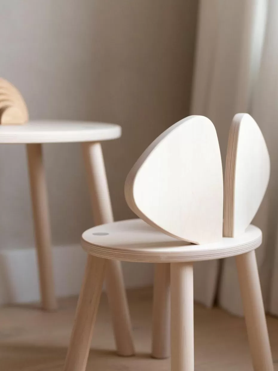 Tische-Nofred Kindertisch Mouse mit Kinderstuhl, 2er-Set Birkenholz
