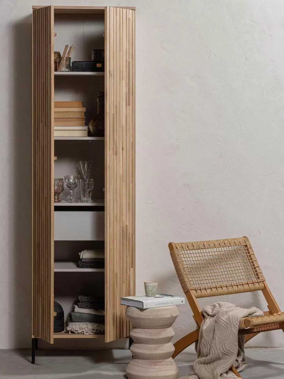 Büroschränke | Schuhschränke & Schuhregale-Westwing Kleiderschrank Avourio aus mit geriffelter Front Eichenholz