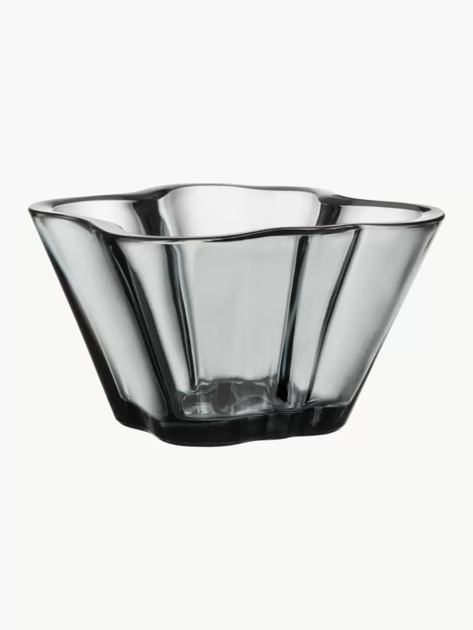 Dekoschalen-iittala Kleine Deko-Schale Alvar Aalto Dunkelgrau, transparent