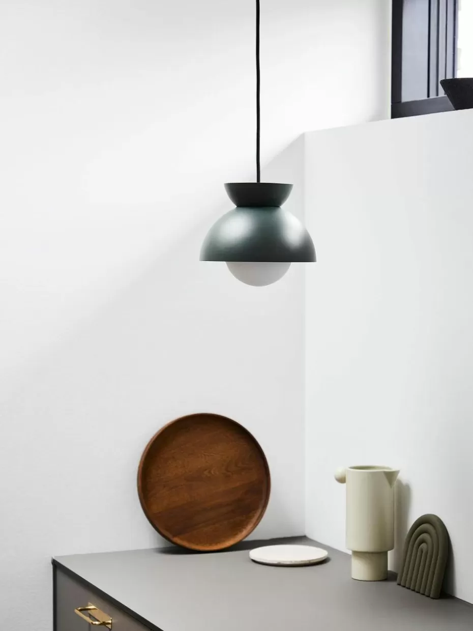 Pendelleuchten-Frandsen Kleine Design Pendelleuchte Butterfly Petrol, matt