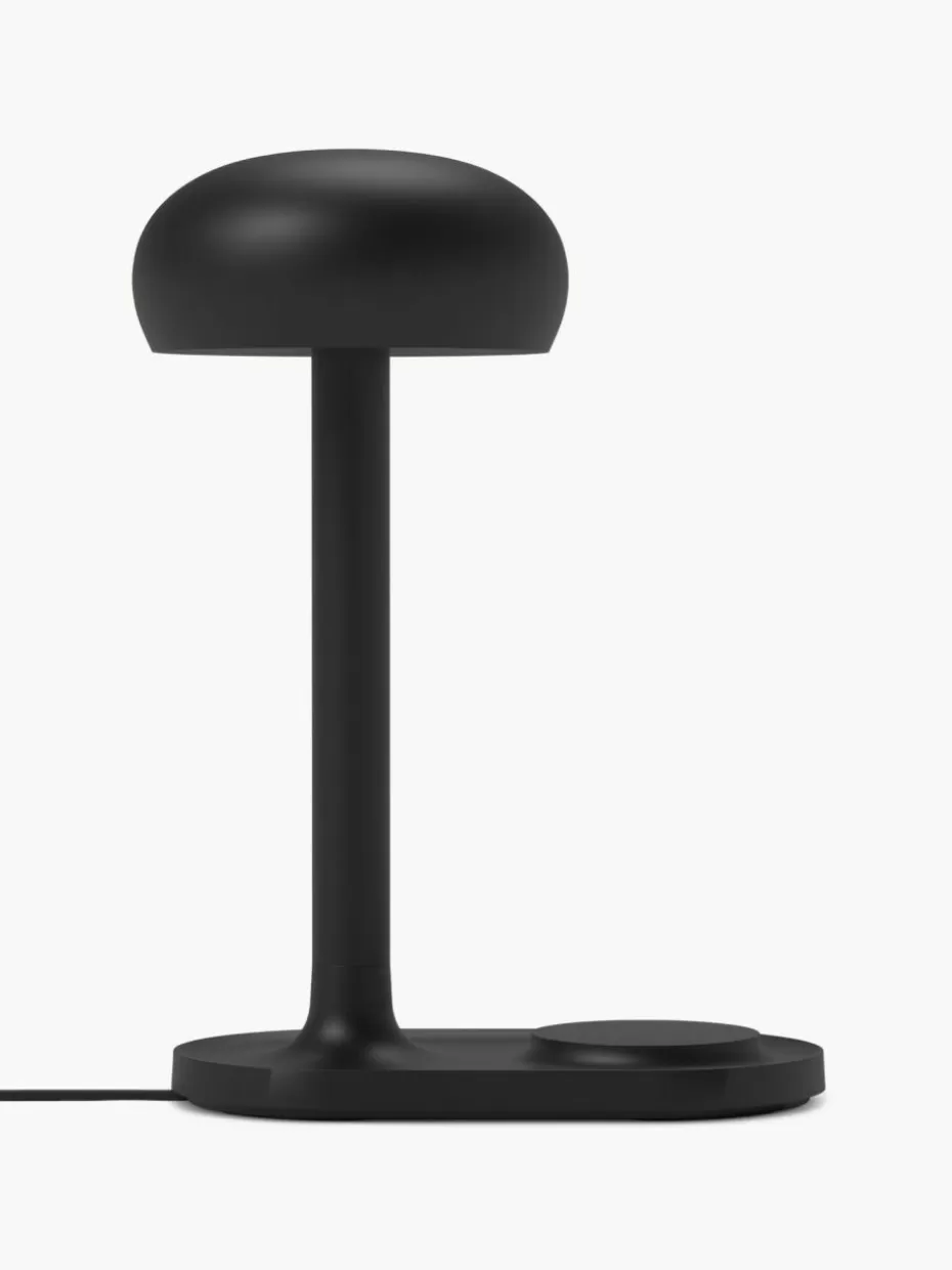 Led-Tischleuchten | Nachttischlampen-Eva Solo Kleine dimmbare LED-Tischlampe Emendo mit Ladestation Schwarz