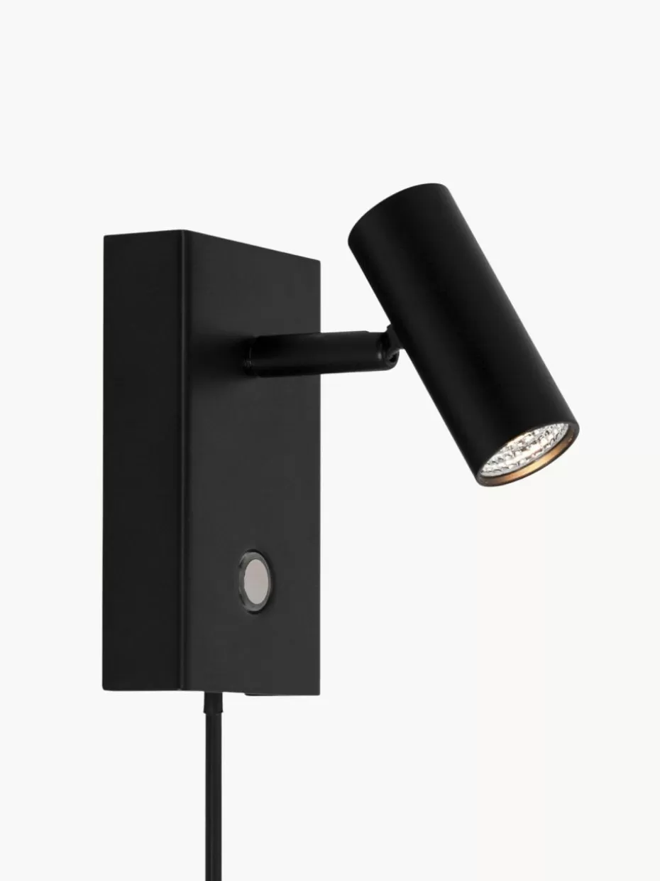 Led-Wandleuchten | Wandstrahler-Westwing Kleine dimmbare LED-Wandleuchte Omari mit Stecker Schwarz