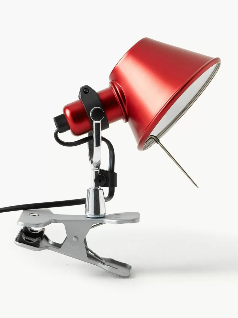 Schreibtischlampen-Artemide Kleine Klemm-Schreibtischlampe Tolomeo Micro Pinza Rot
