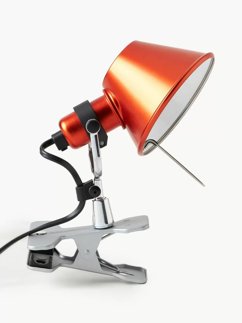 Schreibtischlampen-Artemide Kleine Klemm-Schreibtischlampe Tolomeo Micro Pinza Orange
