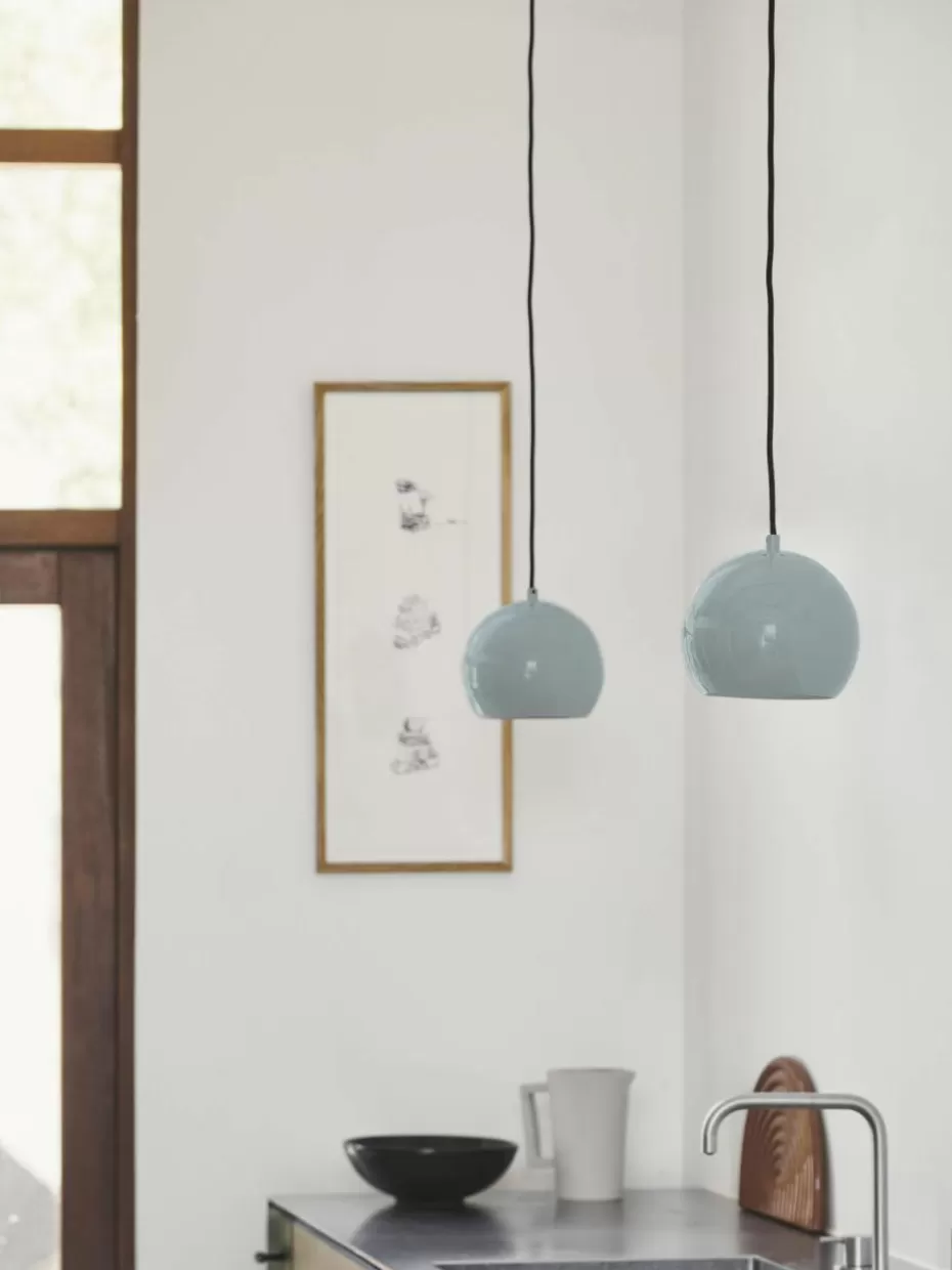 Pendelleuchten-Frandsen Kleine Kugel-Pendelleuchte Ball Graublau
