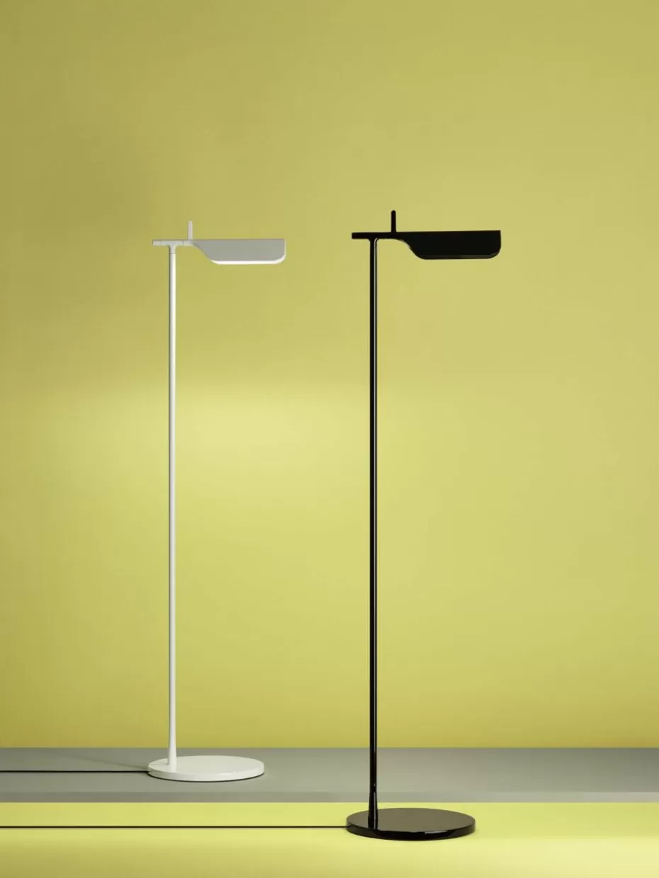 Led-Stehleuchten | Leselampen-Flos Kleine LED-Leselampe Tab, dimmbar Weiß