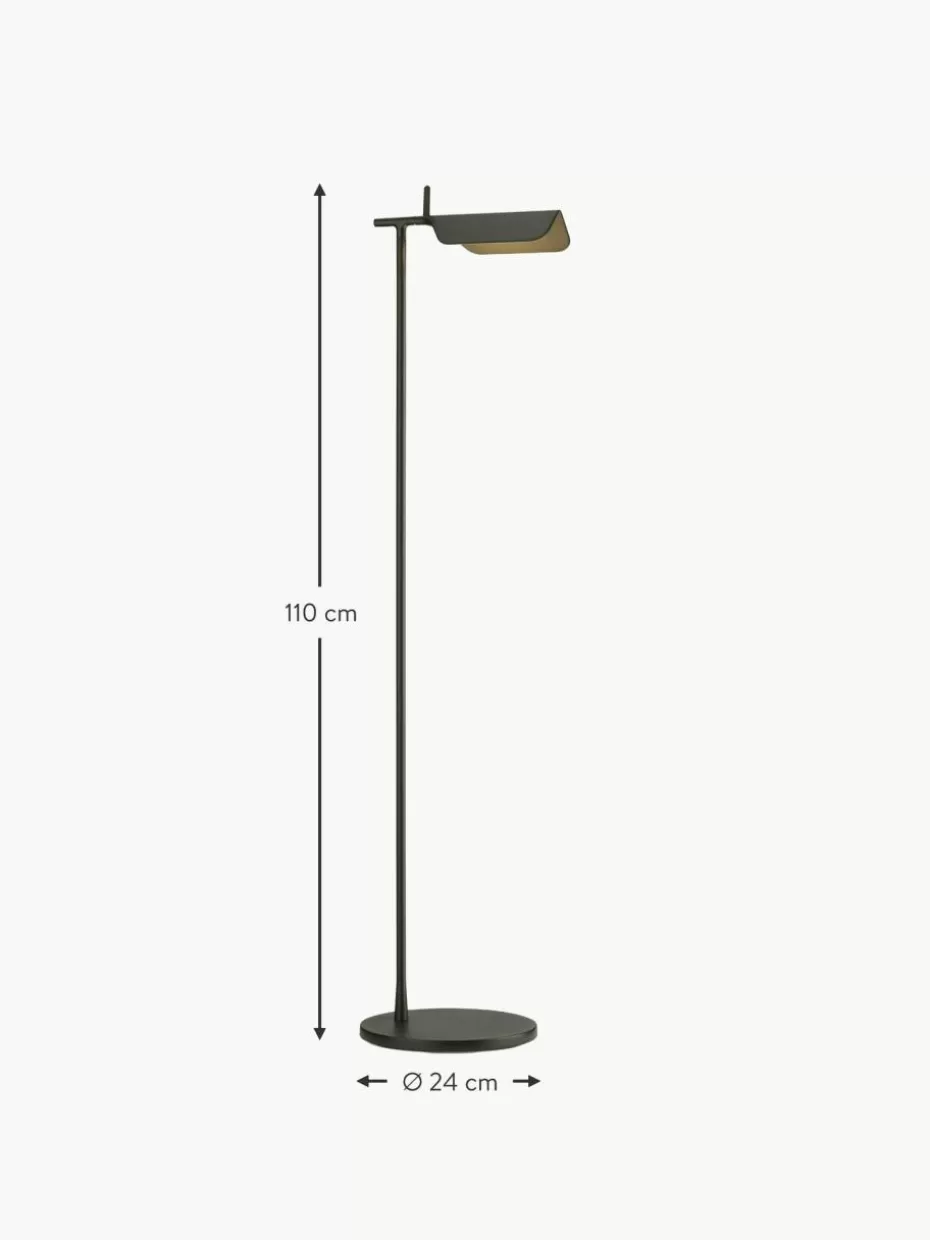Led-Stehleuchten | Leselampen-Flos Kleine LED-Leselampe Tab, dimmbar Olivgrün