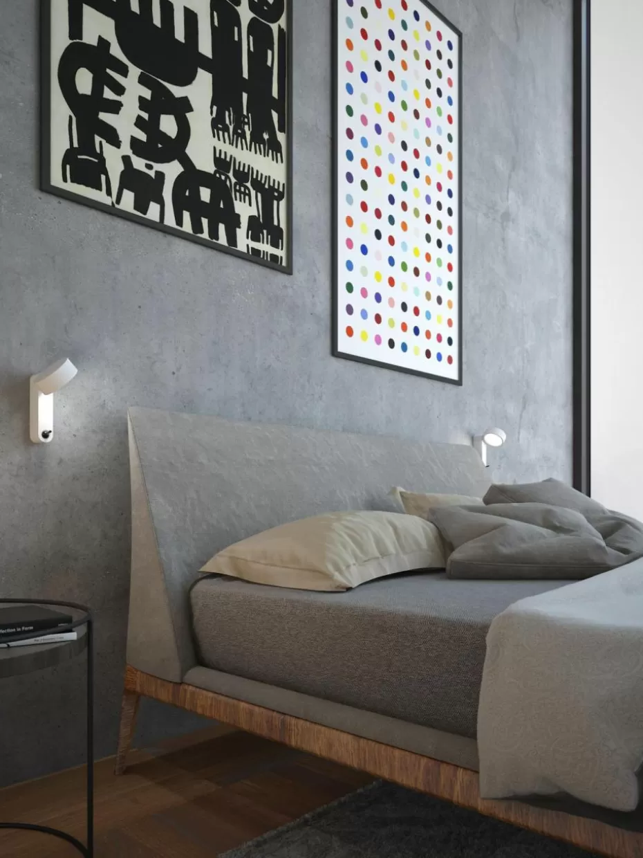 Wandstrahler-Martinelli Luce Kleine LED-Wandleuchte Toggle mit verstellbarem Lampenschirm Weiß, matt