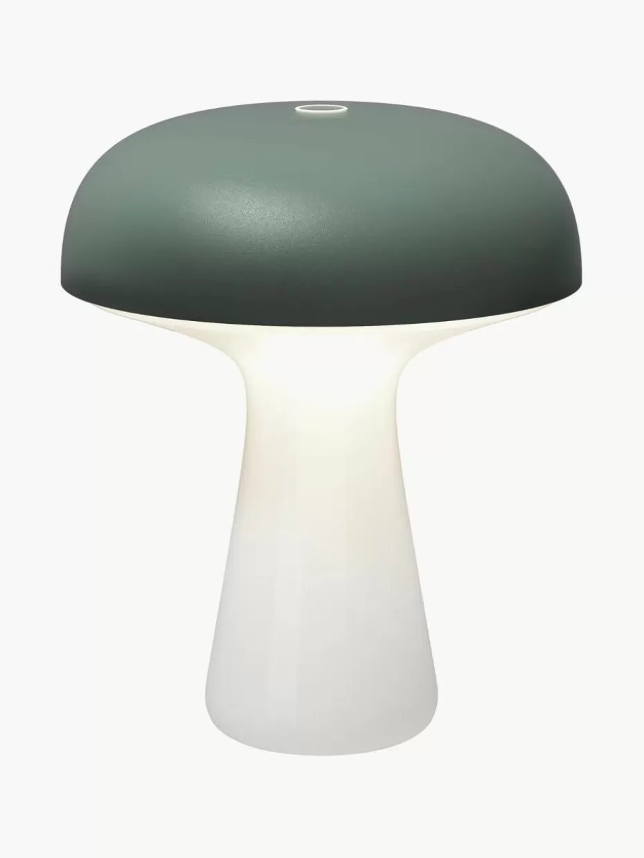Outdoor Tischlampen | Led-Tischleuchten-Sompex Kleine mobile LED-Außentischlampe My T, dimmbar Salbeigrün, Weiß