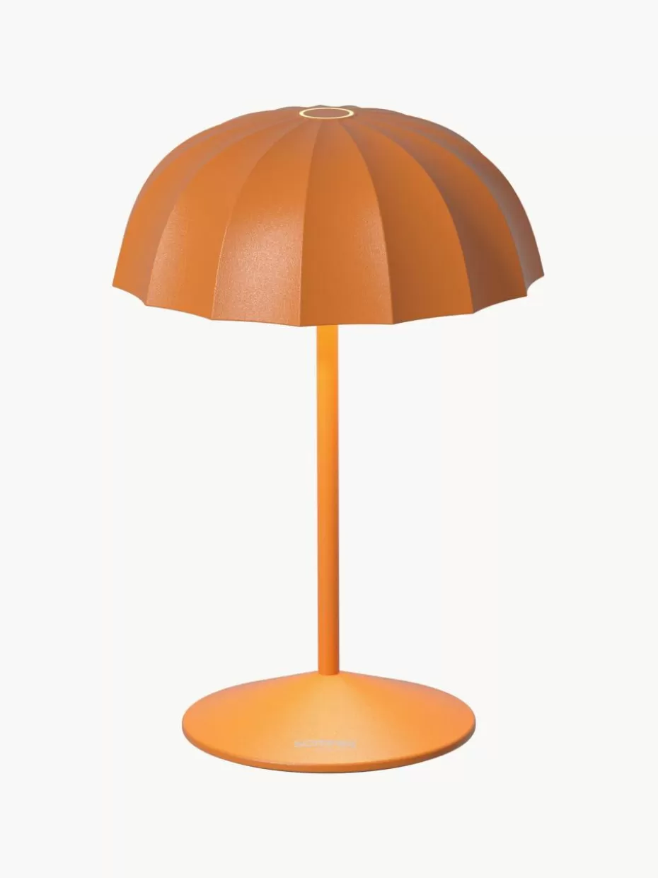 Outdoor Tischlampen | Led-Tischleuchten-Sompex Kleine mobile LED-Außentischlampe Ombrellino, dimmbar Orange